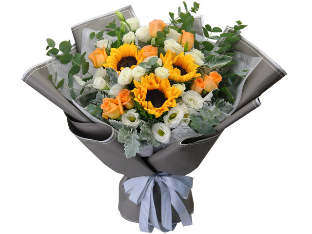 Florist Flower Bouquet - Flower Shop Sunflower Graduation Flower Bouquet GF03 - TGDH0816A3 Photo