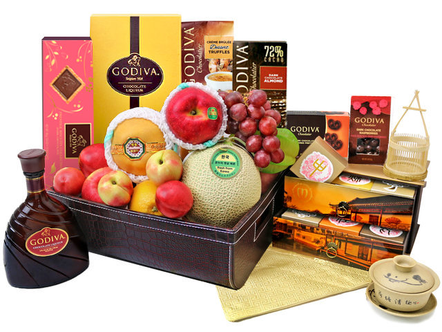 Mid-Autumn Gift Hamper - Mid Autumn Luxury Godiva Food With Fruit Hamper FH149 - L76607799 Photo