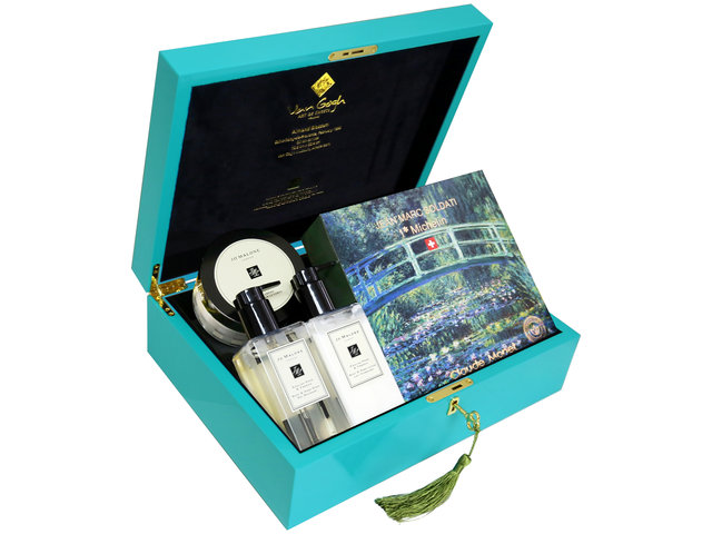 Wine n Food Hamper - Jo Malone Bath and Skin Care Set with Van Gogh Gift Box - SE0921A1 Photo